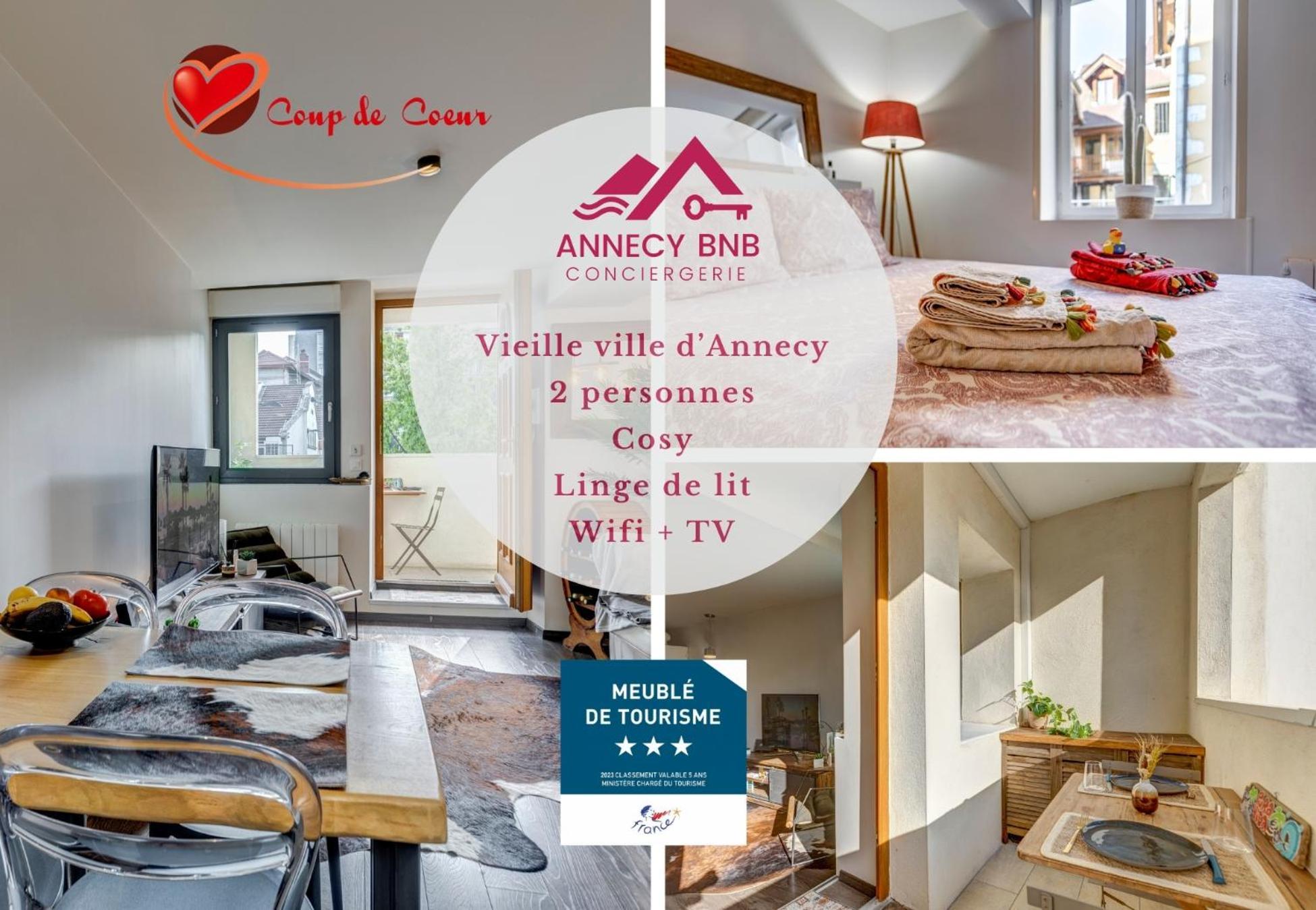 Апартаменти Le Pura Vida, Hyper Centre Terrasse + Parking Аннесі Екстер'єр фото